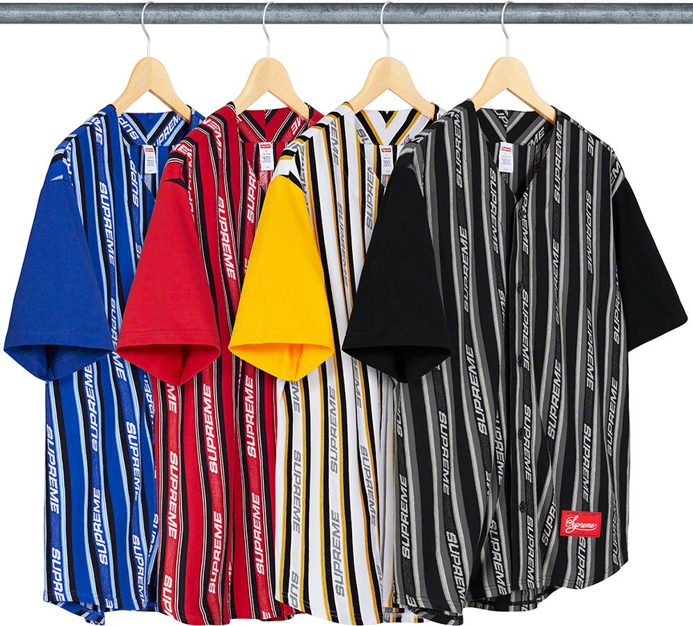 トップス jacquard logo baseball jersey supreme Jacquard Logo Baseball Jersey – Supreme