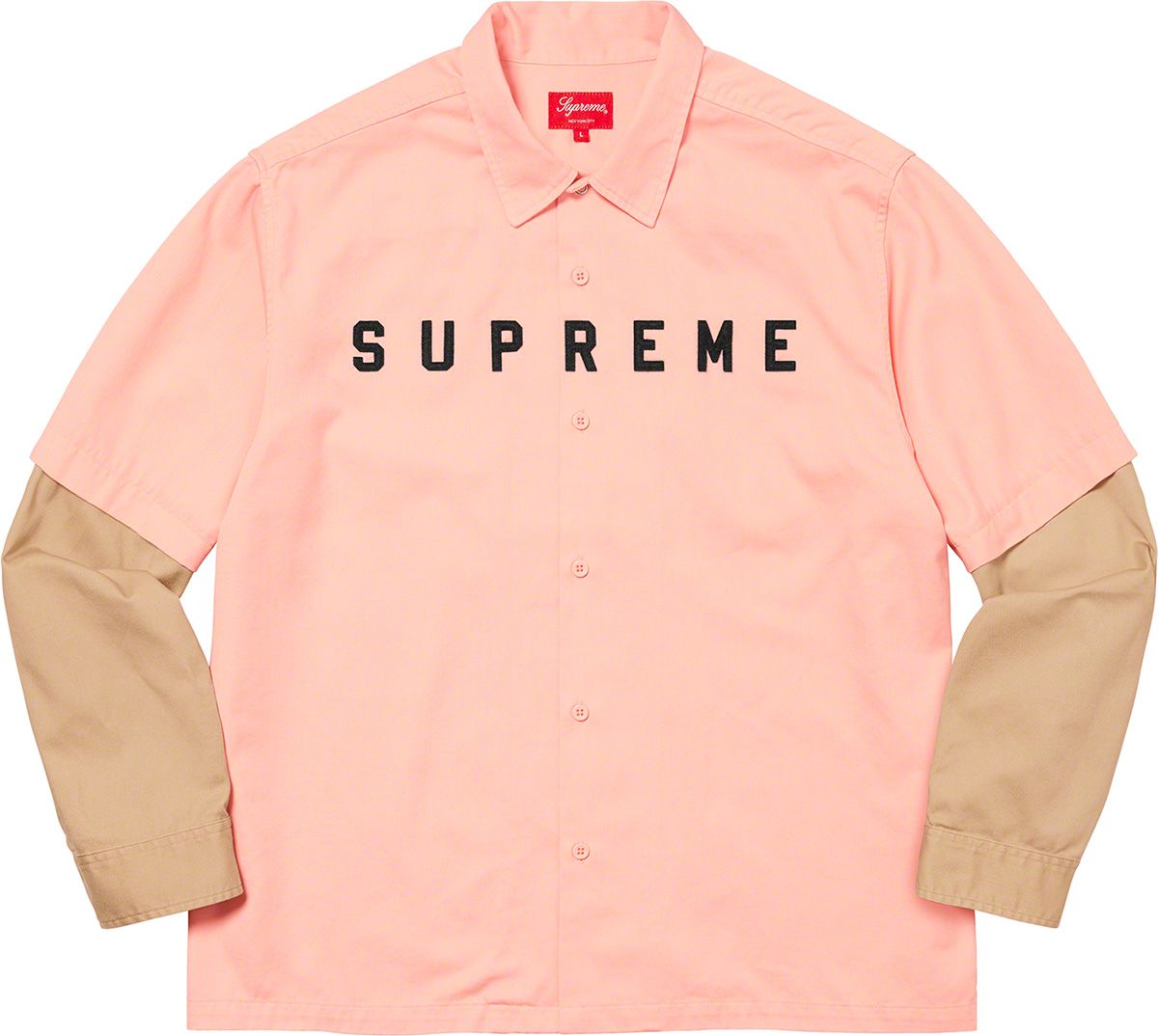 Supreme 2tone Work Shirt ワークシャツ　Logo s Supreme 2-Tone Work Shirt (FW20) - $128