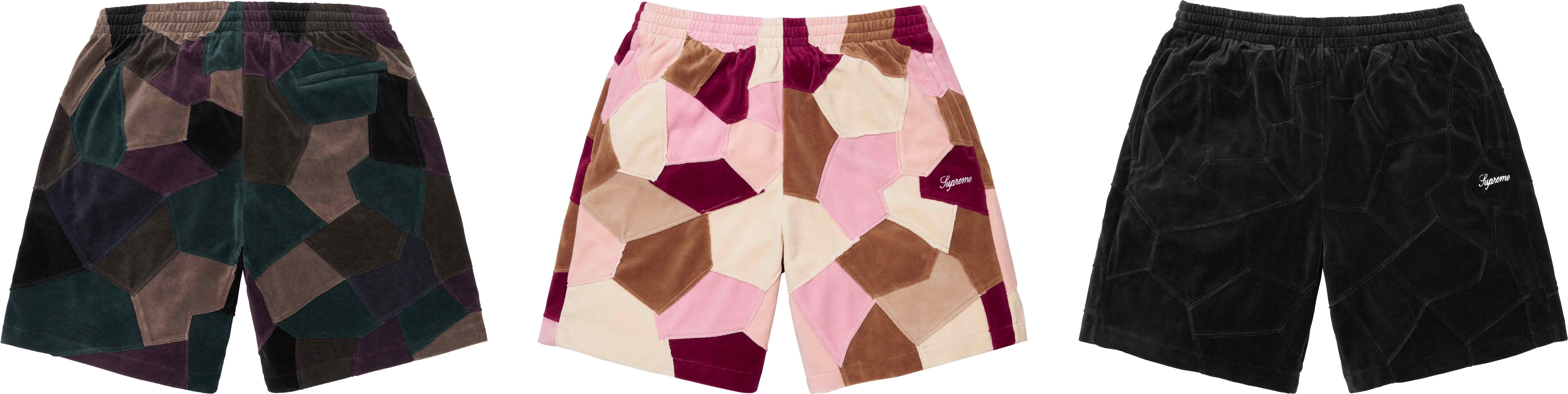 Supreme Reverse Patchwork Sweatshort (SS22) - $128