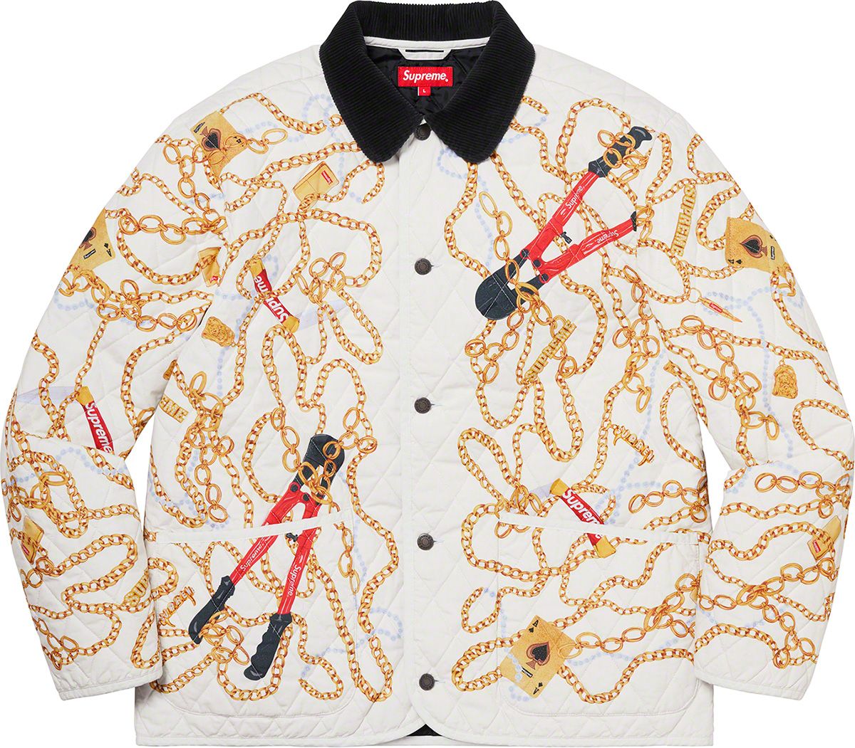 Houndstooth Logos Snap Front Jacket – Supreme