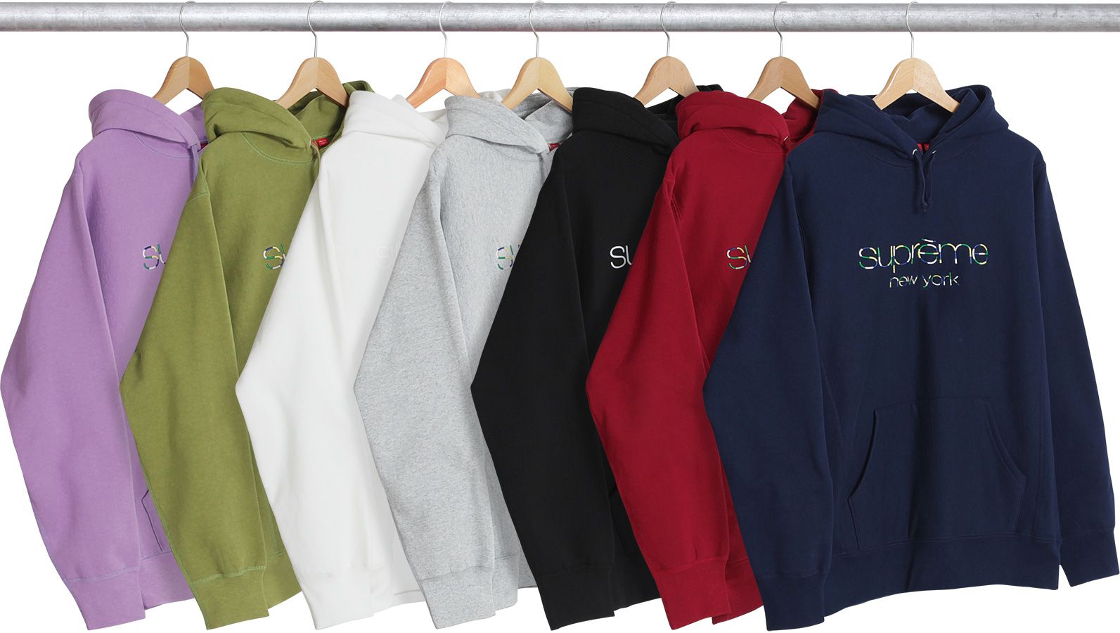 新作17Supreme Multi Color Classic Logo Hooded SwaetshirtGREY Multi Color Classic Logo Hooded Sweatshirt – Supreme