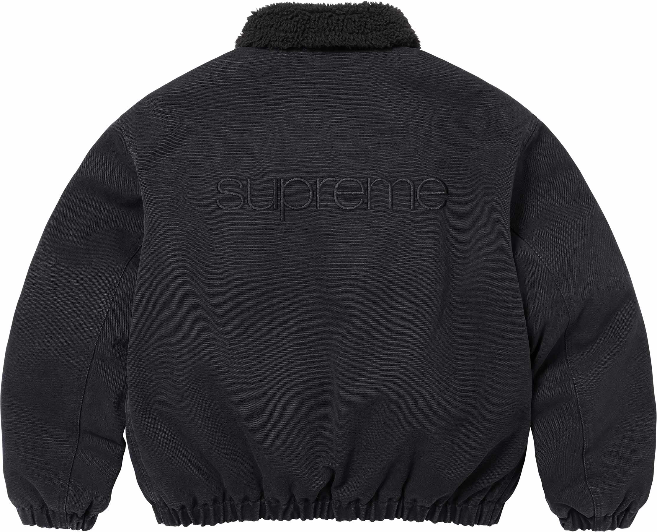 【Supreme】 Faux Shearling Lined Bomber Jacket Denim - 24FW Supreme Faux Shearling Lined Bomber Jacket (FW24) - $248