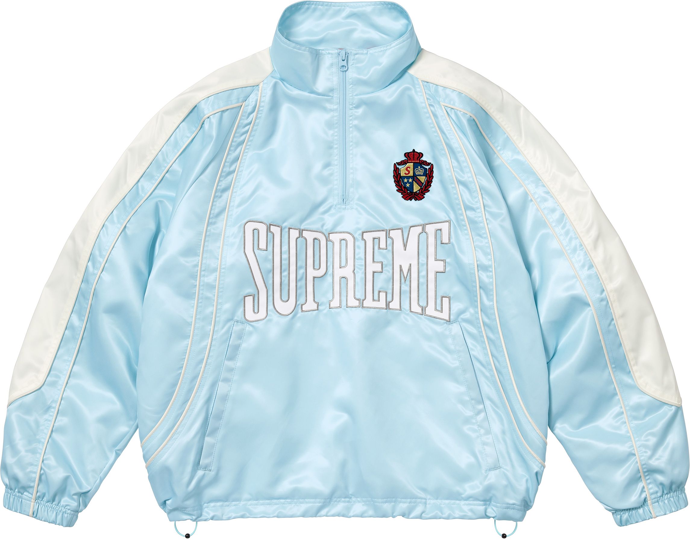 【Supreme】Satin Piping Pullover Black - 25SS Supreme Satin Piping Pullover Black Men's - SS25 - US