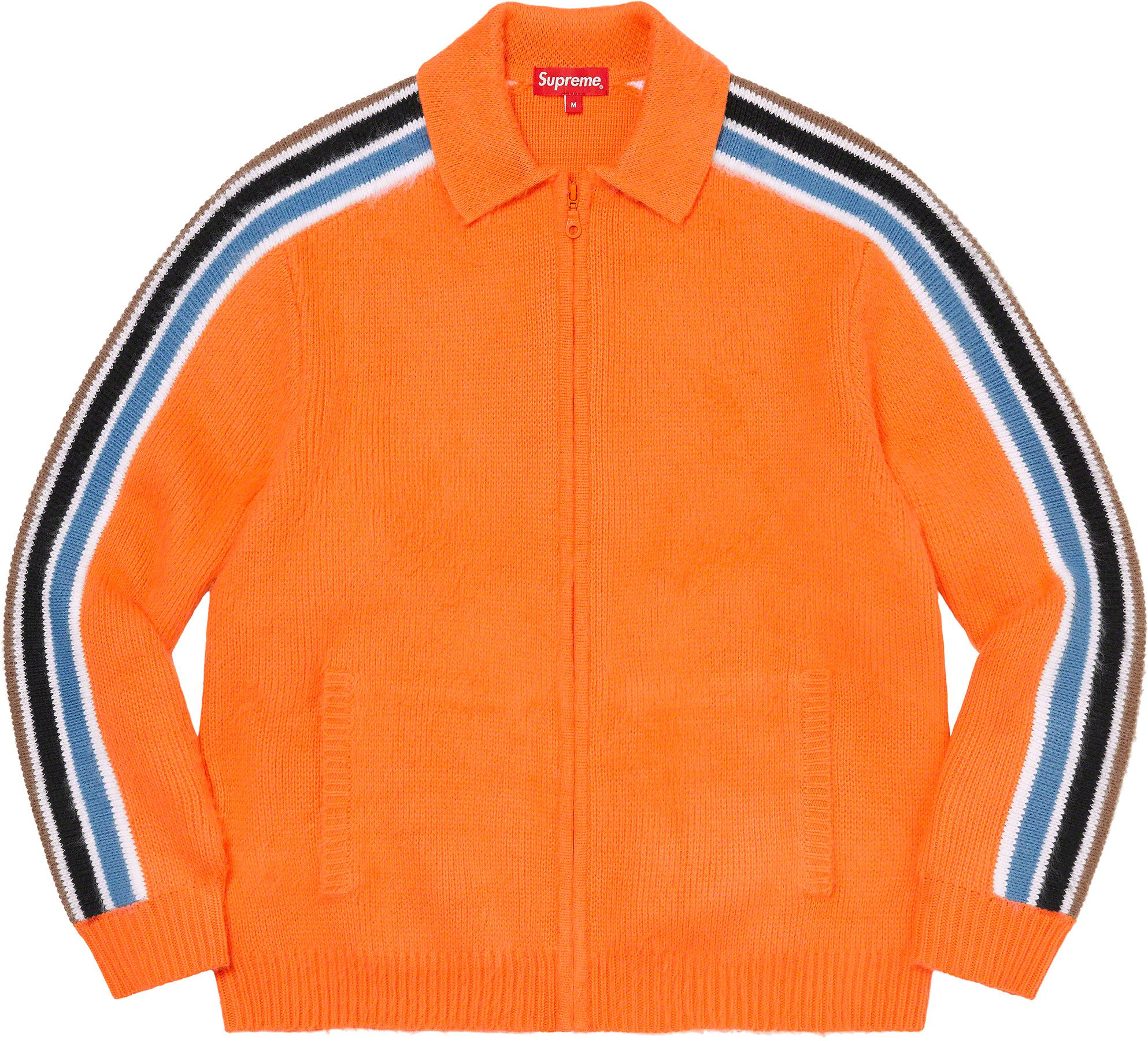 Sleeve Stripe Zip Up Sweater – Supreme
