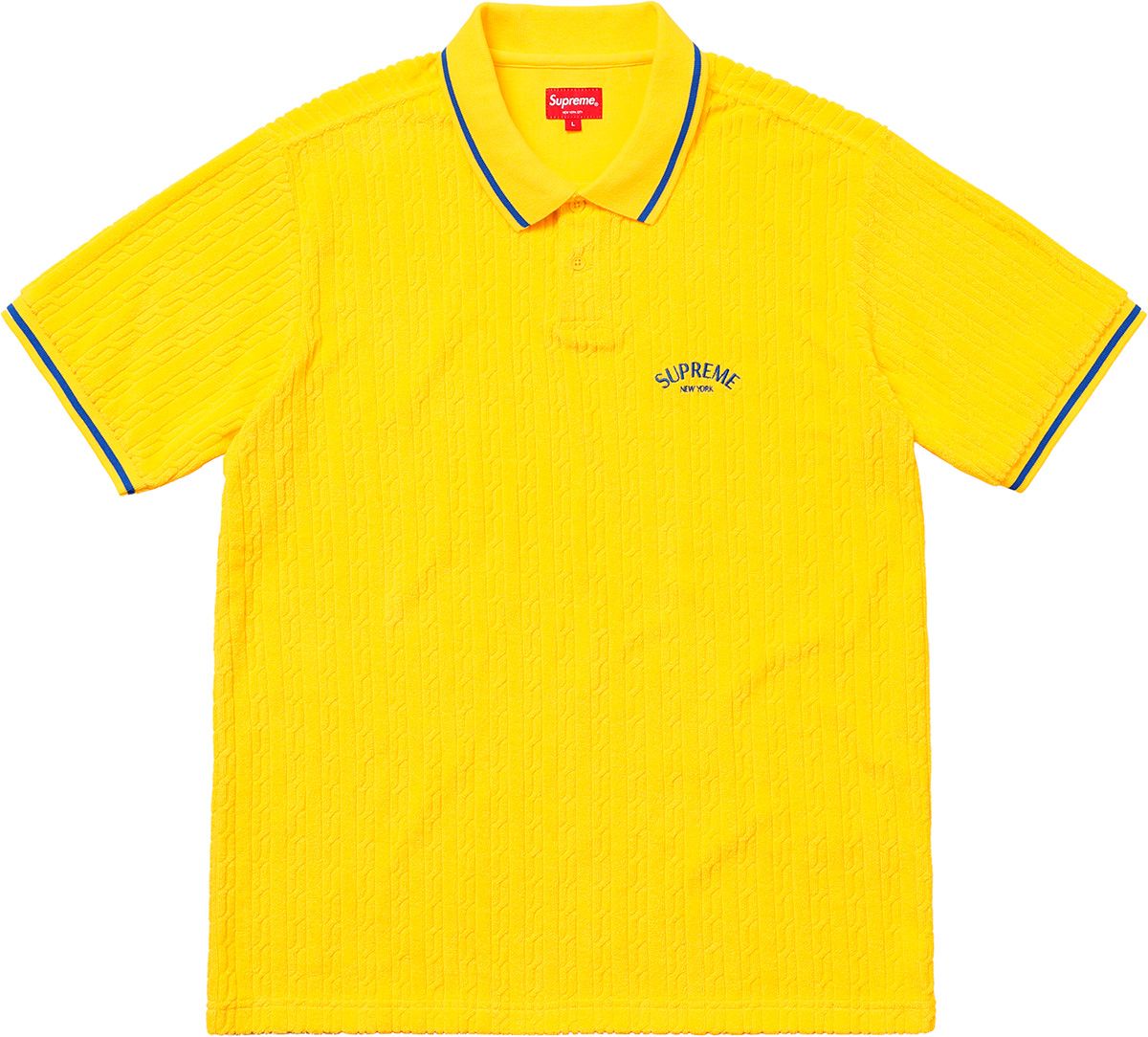 【完売品】supreme STRIPED COLLAR TERRY POLO Supreme Stripe Terry S S Polo (SS24) - $110