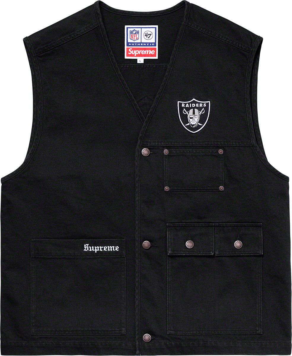 【新品・最安値】Supreme Raider Denim Vest Supreme®/NFL/Raiders/'47 Denim Vest – Supreme
