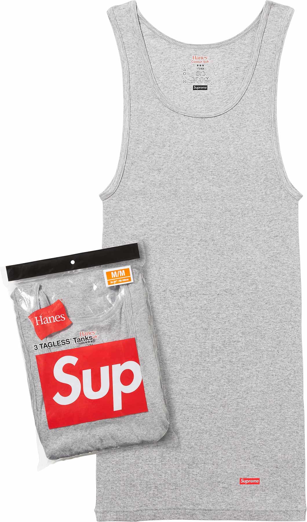 Supreme　Hanes Tagless Tank Tops （3Pack） Supreme®/Hanes® Tagless Tank Top (3 Pack) – Supreme