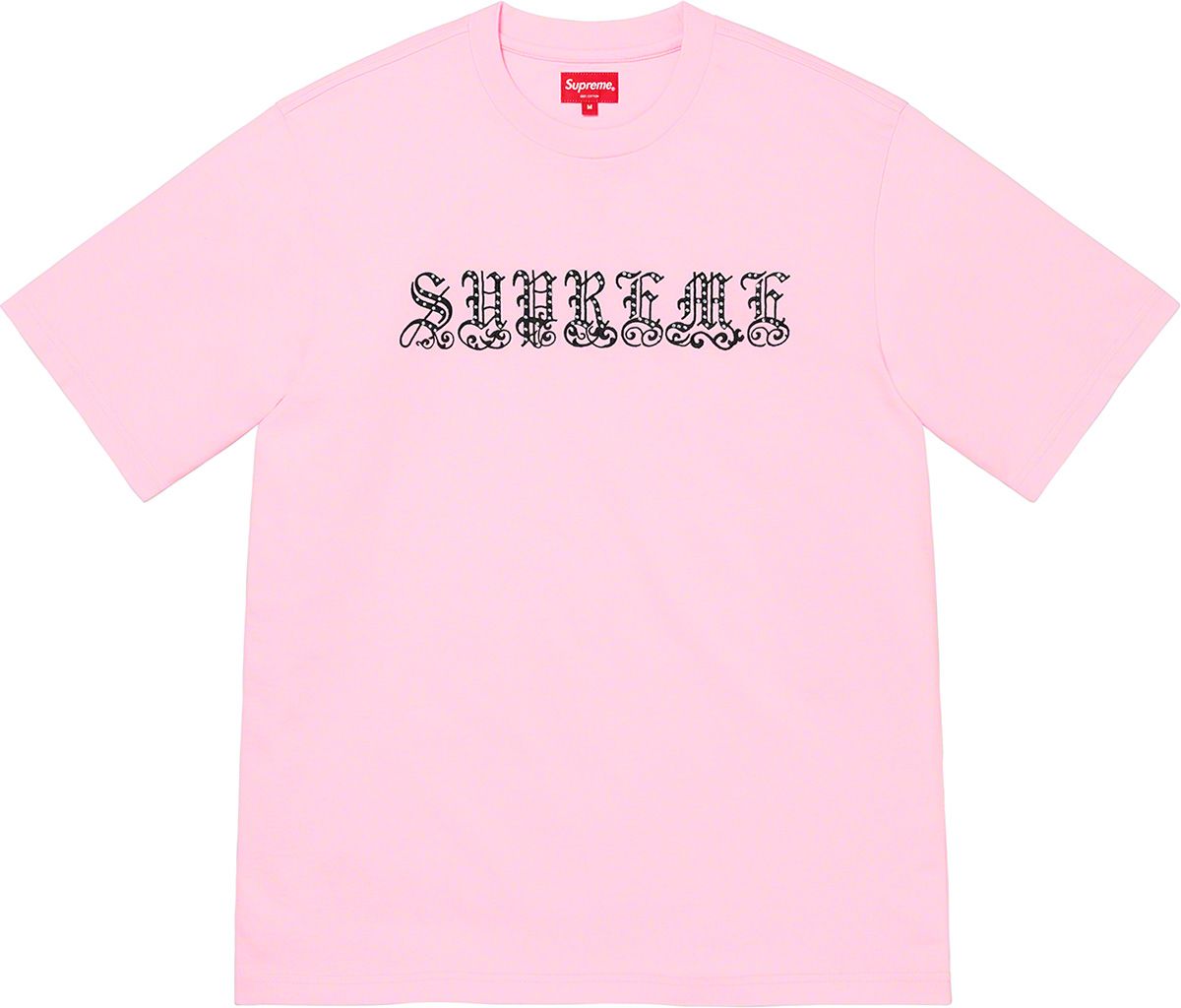 Old English Rhinestone S/S Top – Supreme