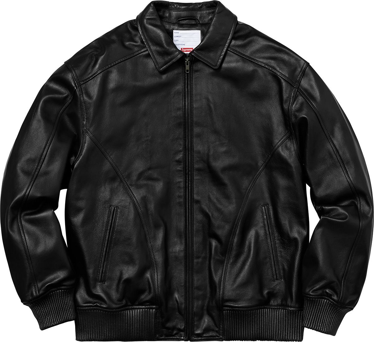 Studded Arc Logo Leather Jacket – Supreme