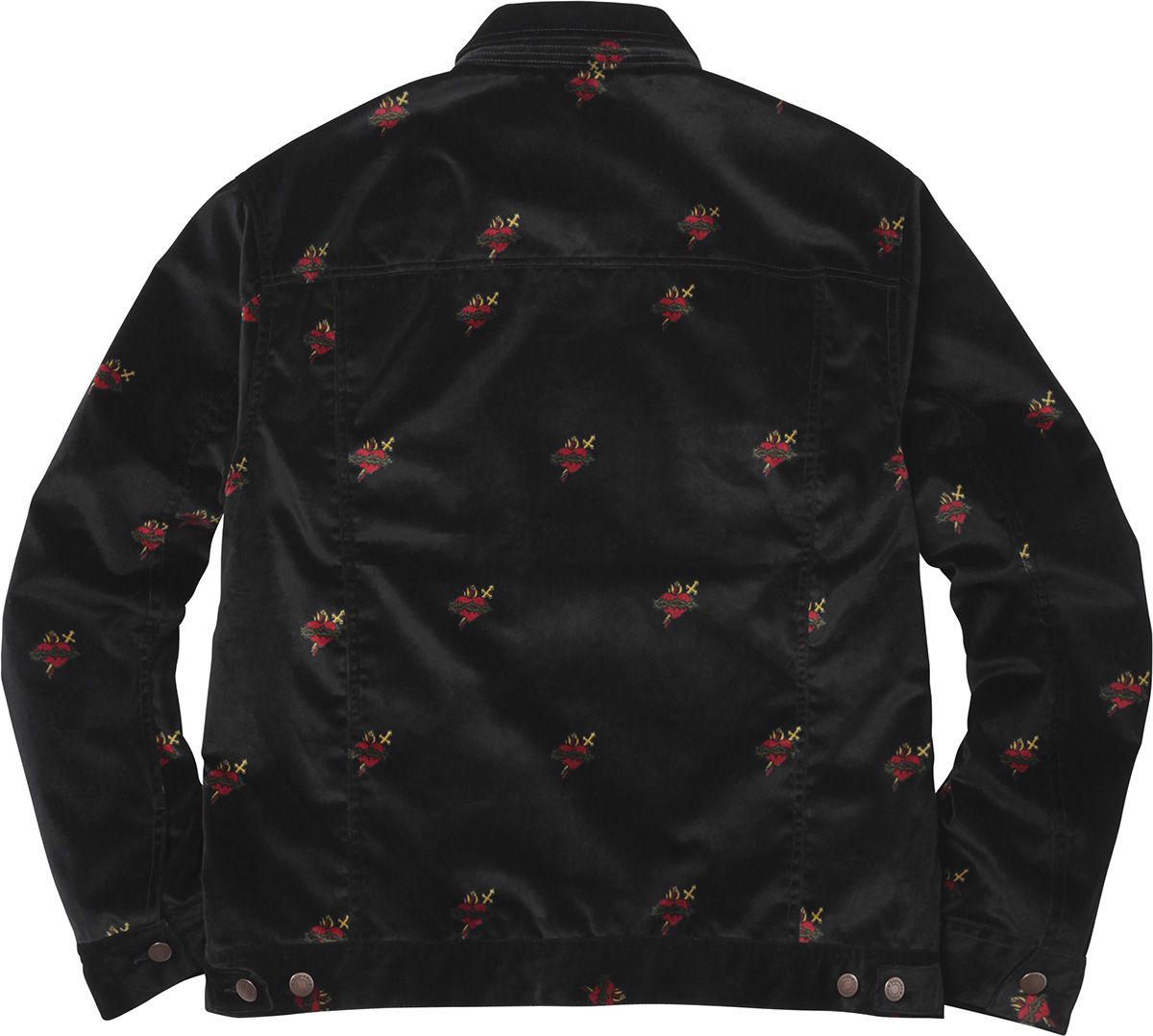 Supreme Velvet Trucker Jacket L モーガン蔵人着用 【公式通販】