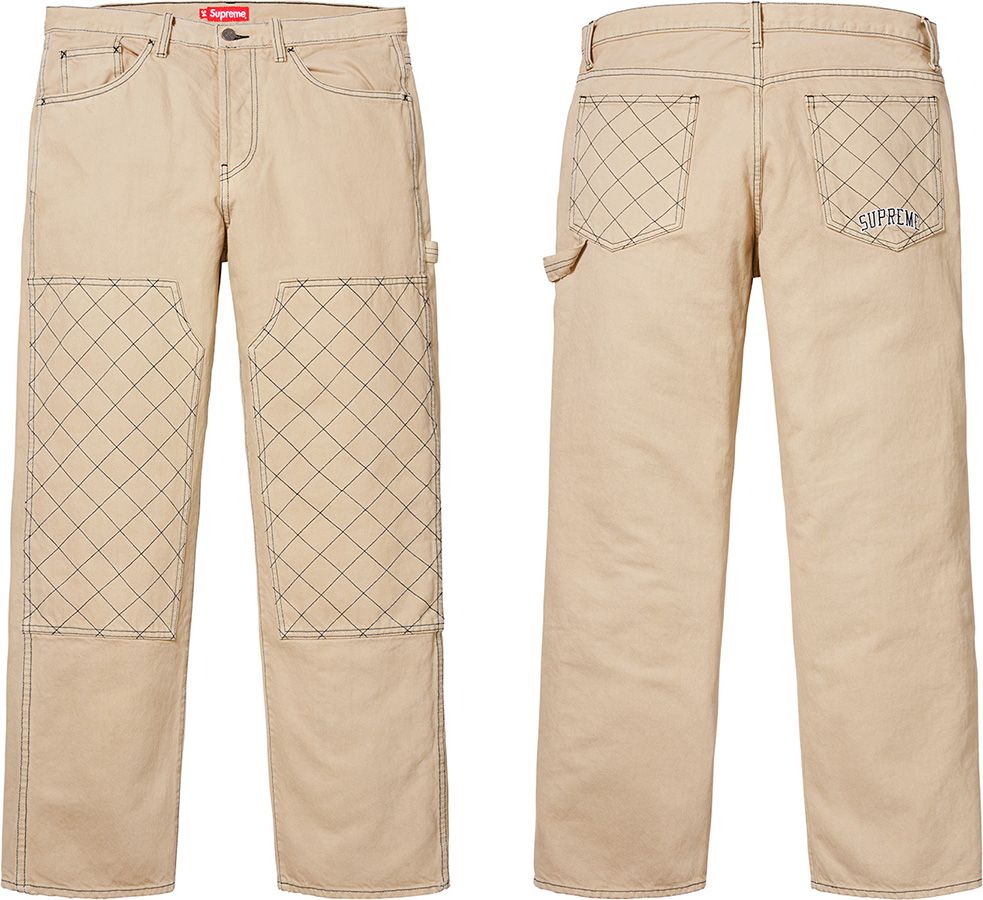 【DEARMINE】Chess Stitch Carpenter Pants Dickies x OMA black carpenter pants I'M NOT A PAINTER work