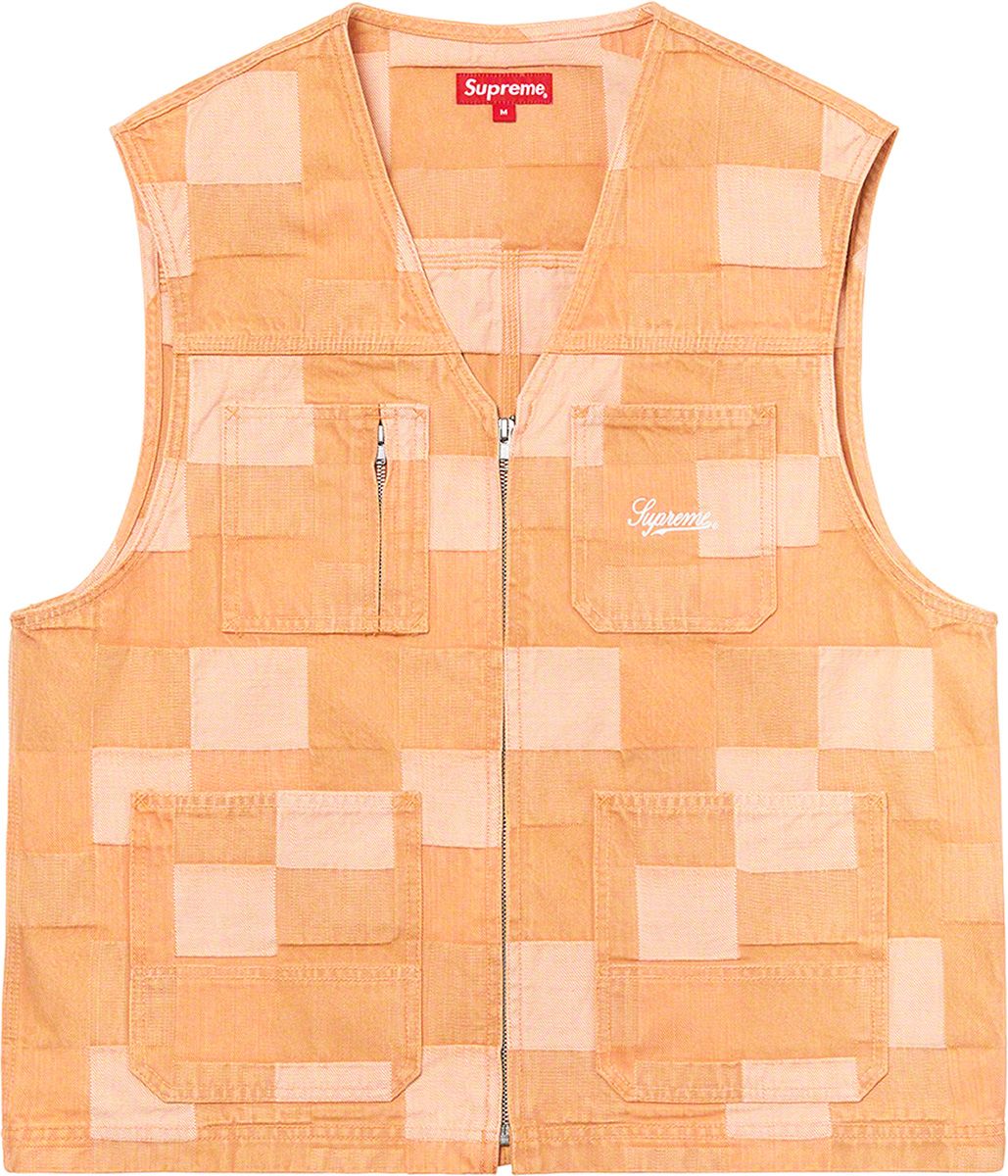 【希少】Supreme　シュプリーム　Patched Denim Vest　M Supreme Patched Denim Vest (SS21) - $148