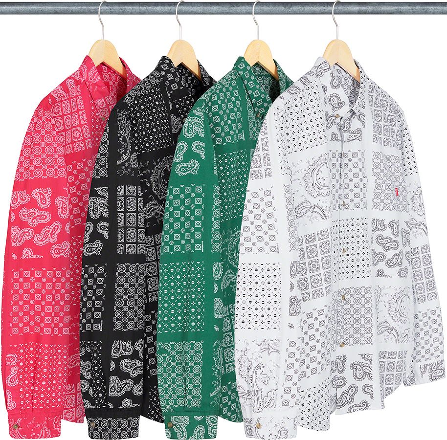 トップス supreme Paisley Grid Shirt \