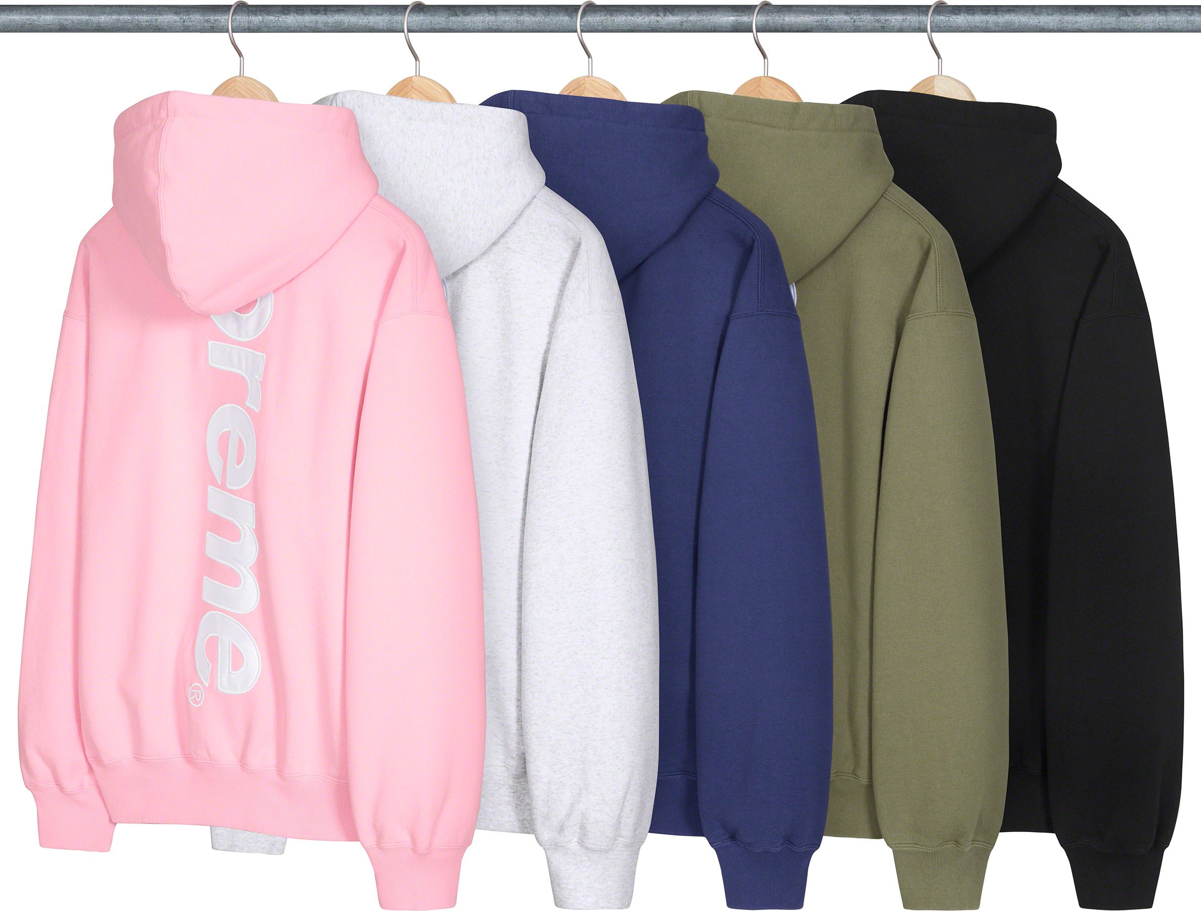 パーカー・フーディ FW24 Supreme Satin Applique Hooded Sweatshirt Supreme Satin Applique Hooded Sweatshirt FW24 Black Men's