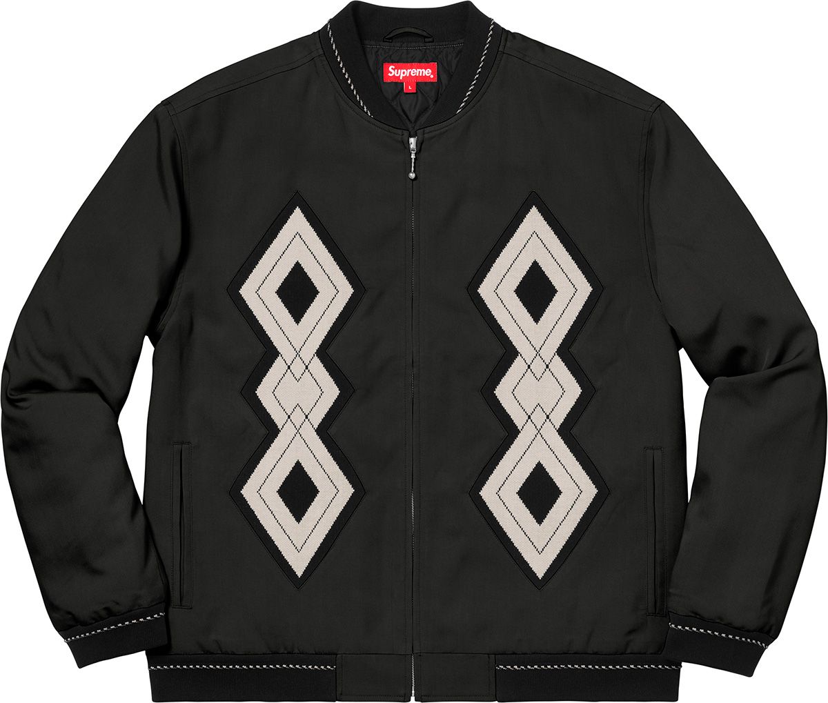 Supreme Diamond Rayon Bomber (FW18) - $188