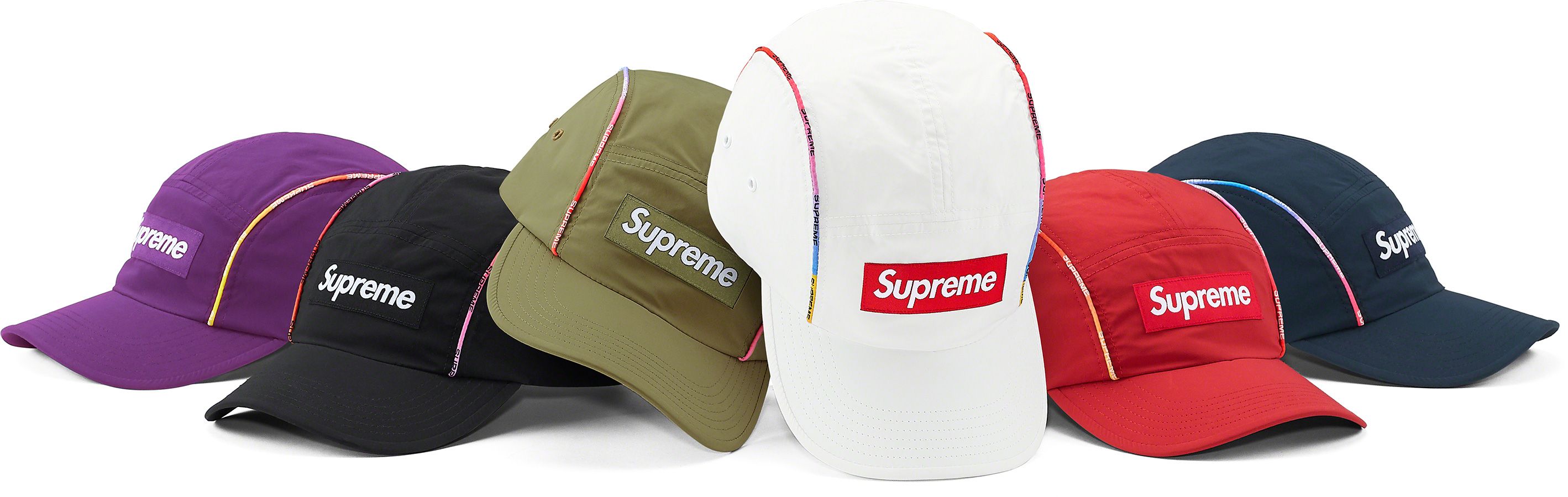 【TARGETTO】23SS★ CURVE PIPING CAMP CAP Gradient Piping Camp Cap – Supreme
