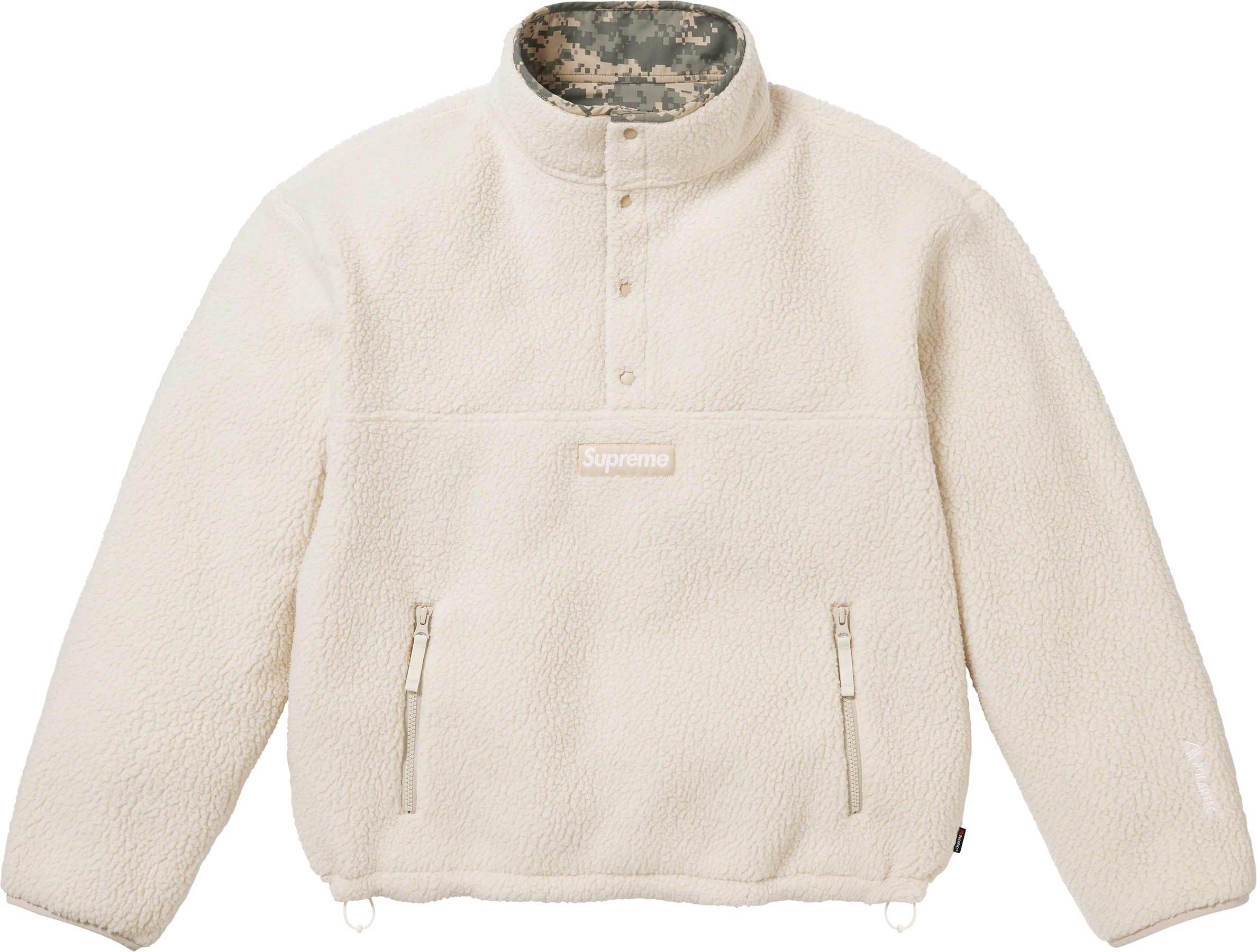 訳アリSupreme Polartec® Reversible Pullover Supreme Polartec Shearling Reversible Pullover (FW23) - $198