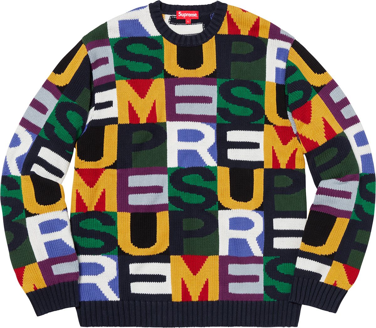 トップス supreme newspaper sweater Supreme Newsprint Sweater (FW18) - $158