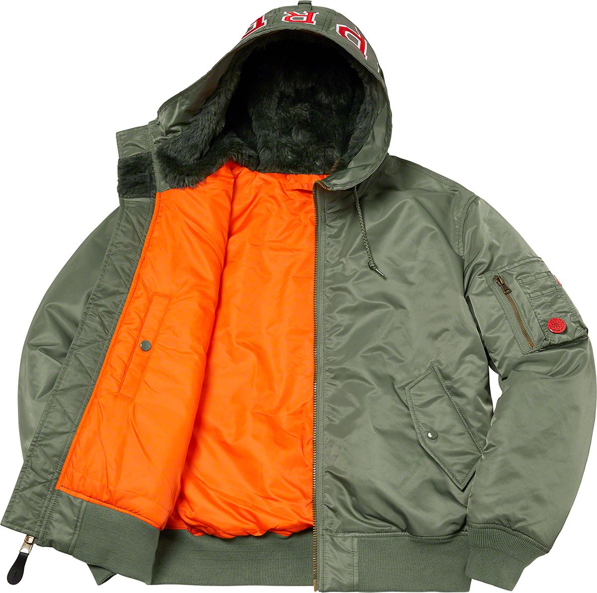 Supreme Hooded MA-1 ブラック Supreme Hooded MA-1 (FW21) - $328