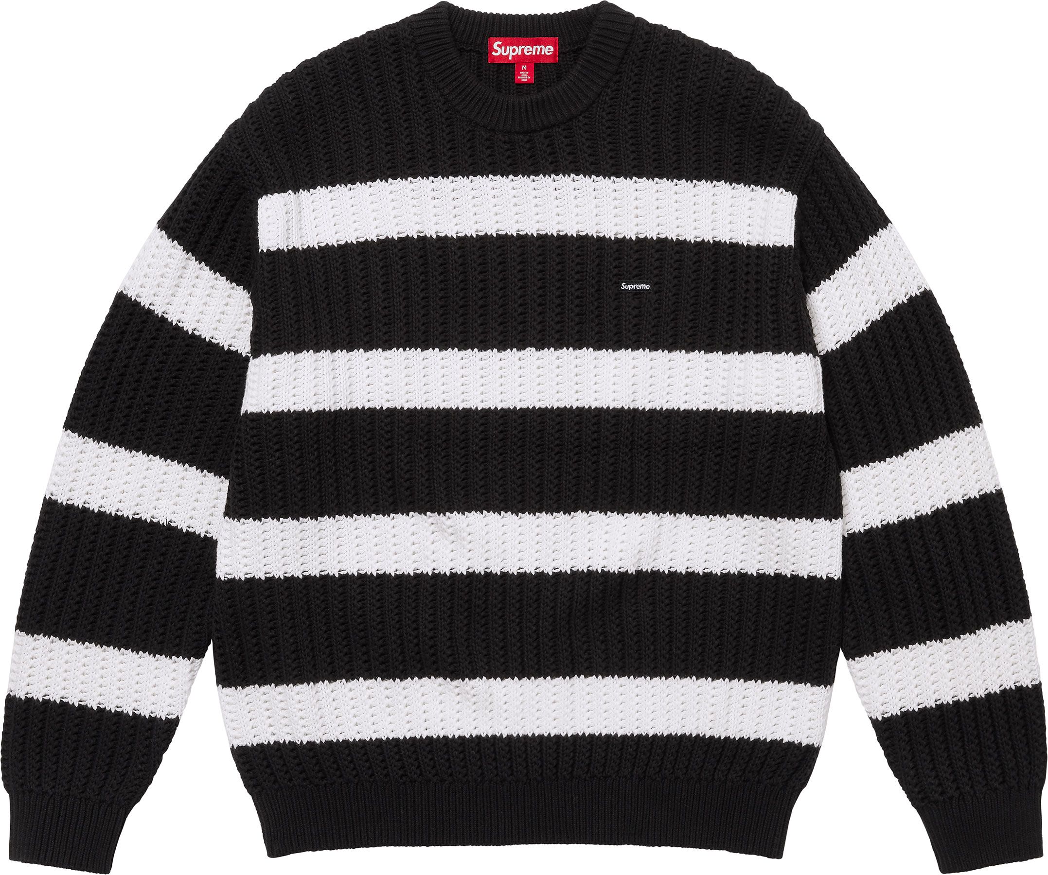 トップス Supreme Gauge Stripe SmallBox Sweater Supreme Loose Gauge Stripe Small Box Sweater Pink Small In