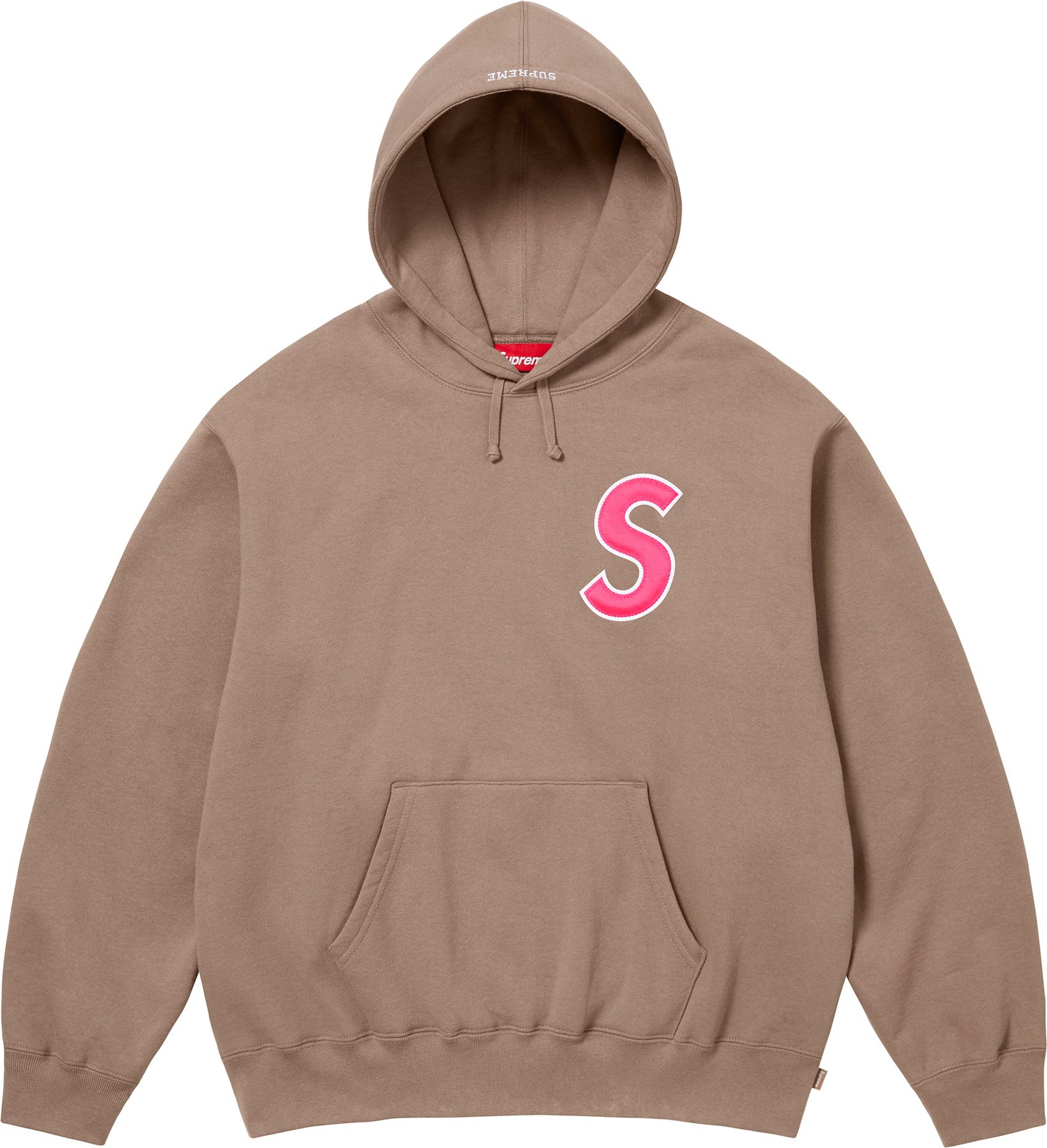 Supreme S Logo Zip Up Hooded Sweatshirt Heather Grey Men's