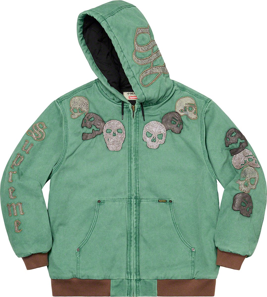 The great China wallスカルデザイン ジップアップパーカー Supreme®/The Great China Wall Hooded Work Jacket – Supreme