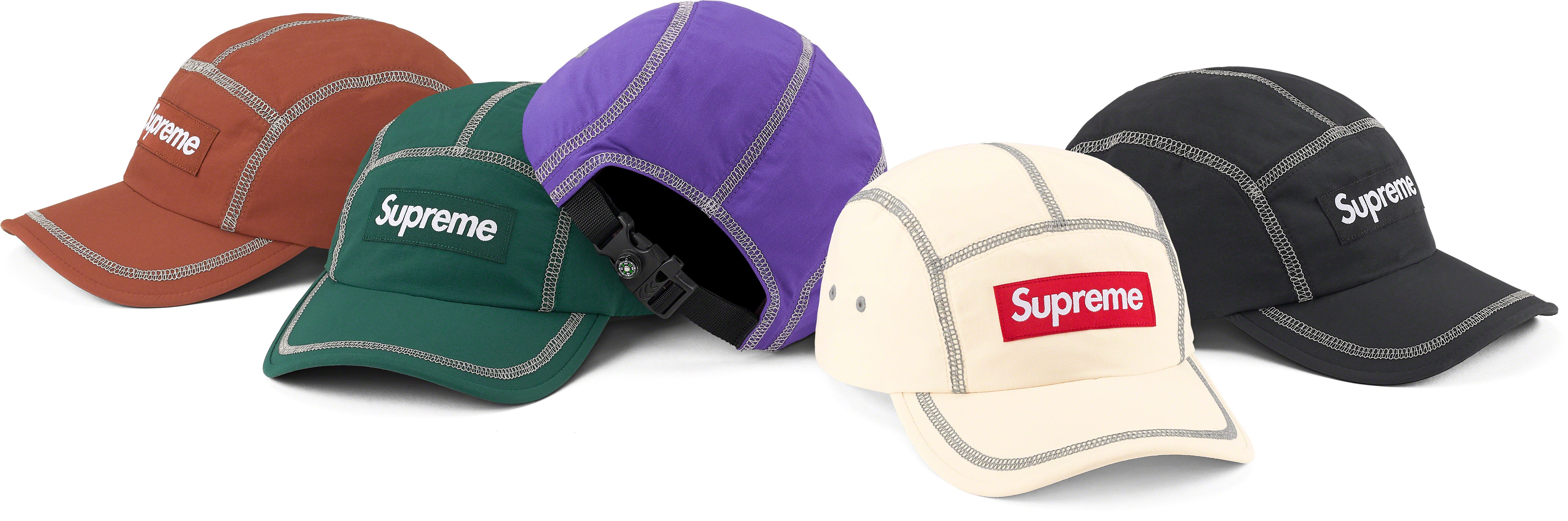 新到着 Reflective Stitch Camp Cap – Supreme 帽子