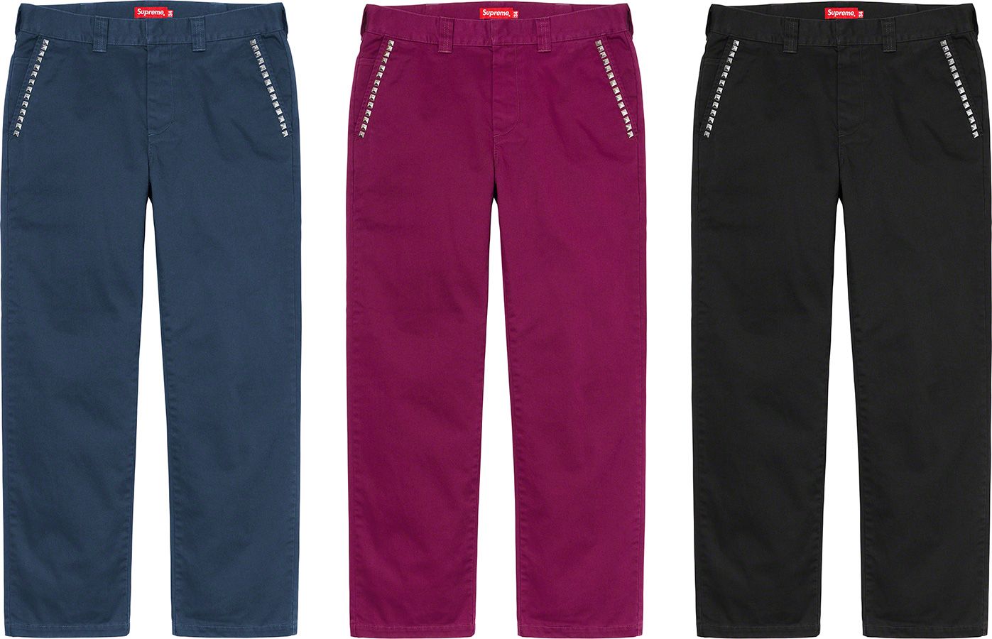 supreme studded work pants 美中古 20aw 34 - メルカリ