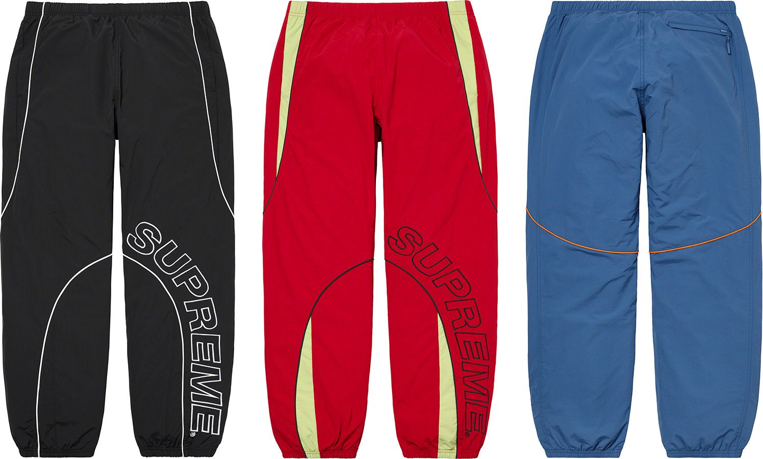 美品 L 23AW Supreme Logo Piping Track Pant Supreme Logo Piping Track Pant Black Men's - FW23 - US