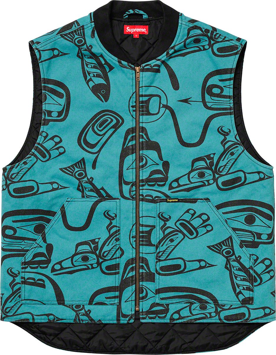 Supreme Haida Work Vest Teal Fall/Winter 2019 Apparel