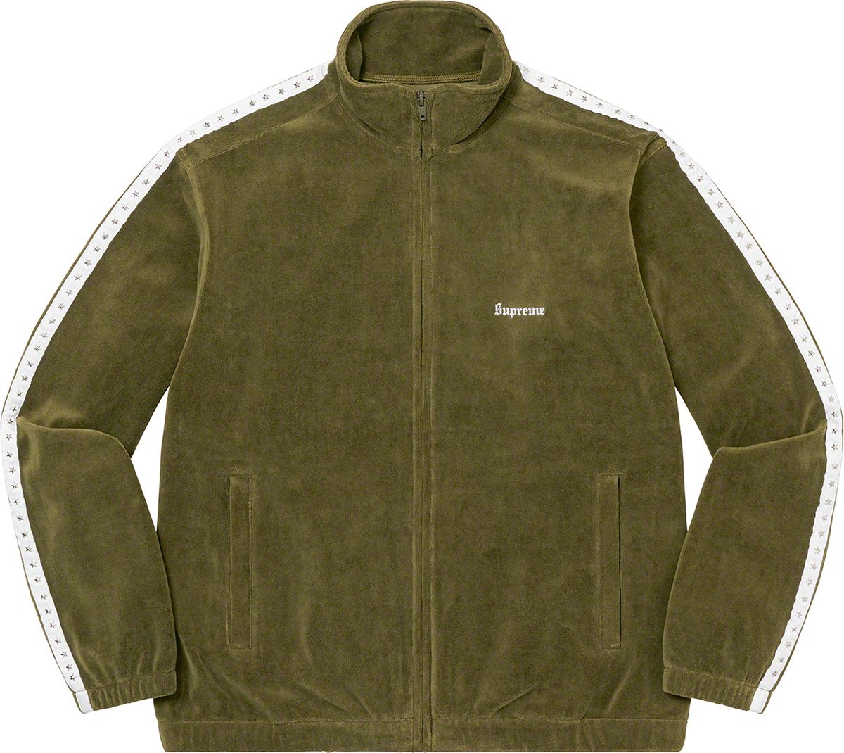 ジャケット・アウター Supreme studded velour track jacket L Studded Velour Track Jacket – Supreme