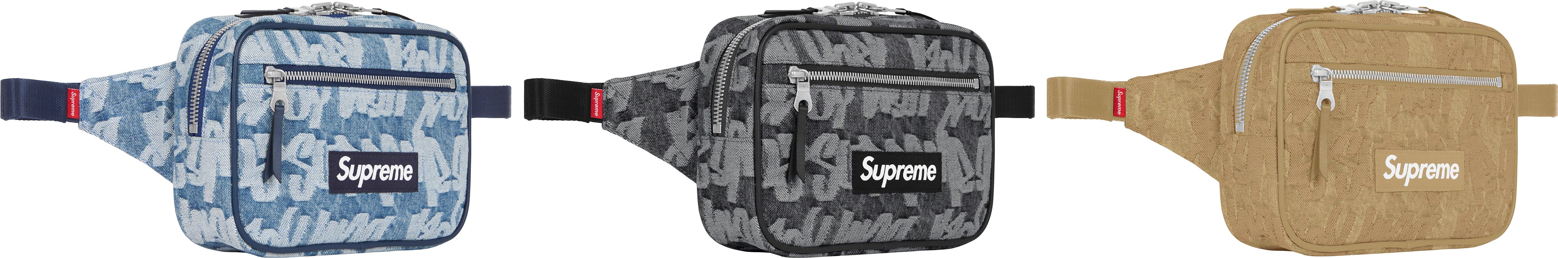 バッグ supreme 22ss Jacquard Denim Neck Pouch Supreme Fat Tip Jacquard Denim Neck Pouch (SS22) - $68