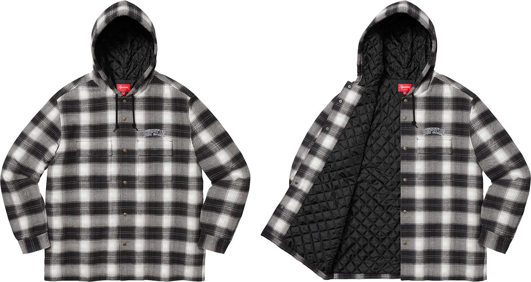 Quilted Hooded Plaid Shirt – Supreme