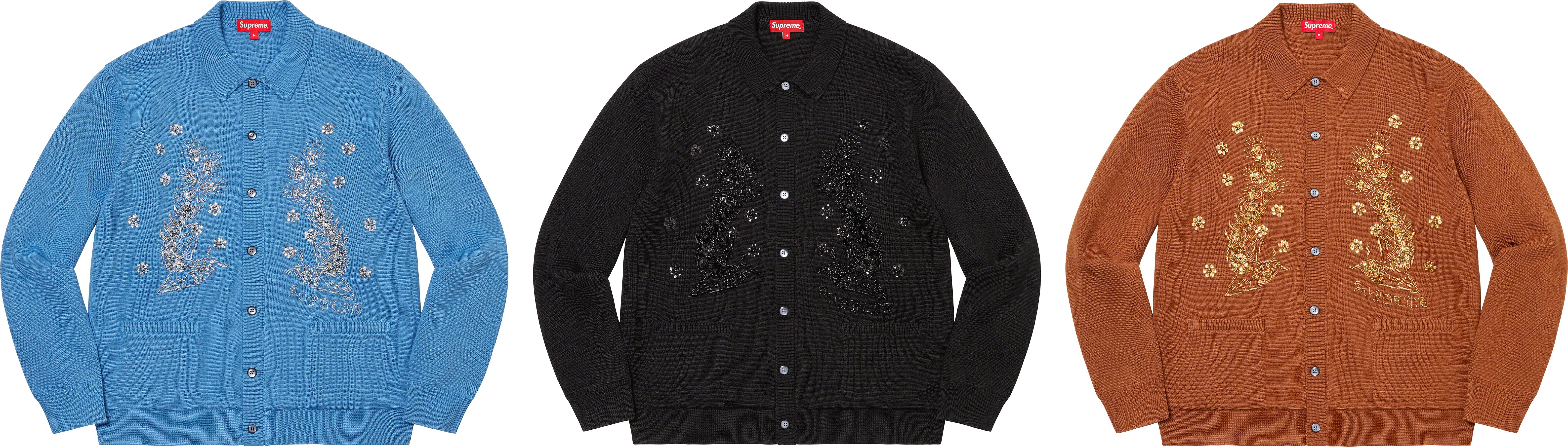 Sleeve Stripe Zip Up Sweater – Supreme