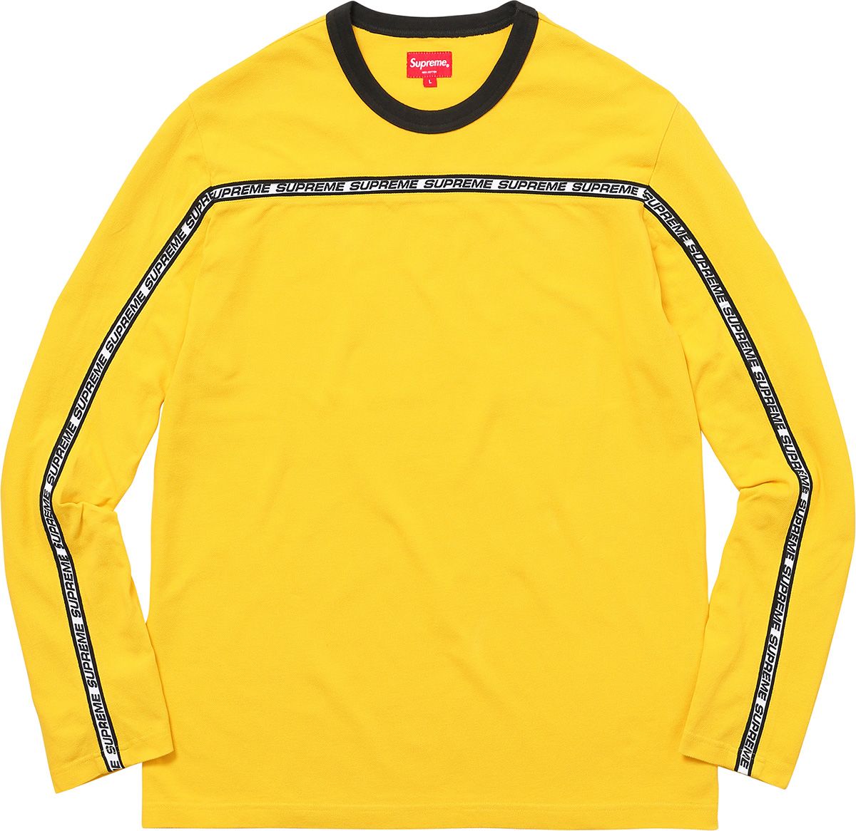 新品未使用 Supreme Tape Stripe L/S Pique Top Tape Stripe L/S Pique Top – Supreme