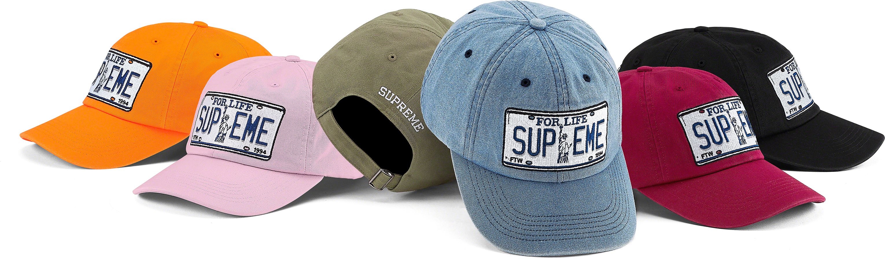 帽子 Supreme License Plate 6-Panel cap Supreme License Plate 6-Panel (SS25) - $48