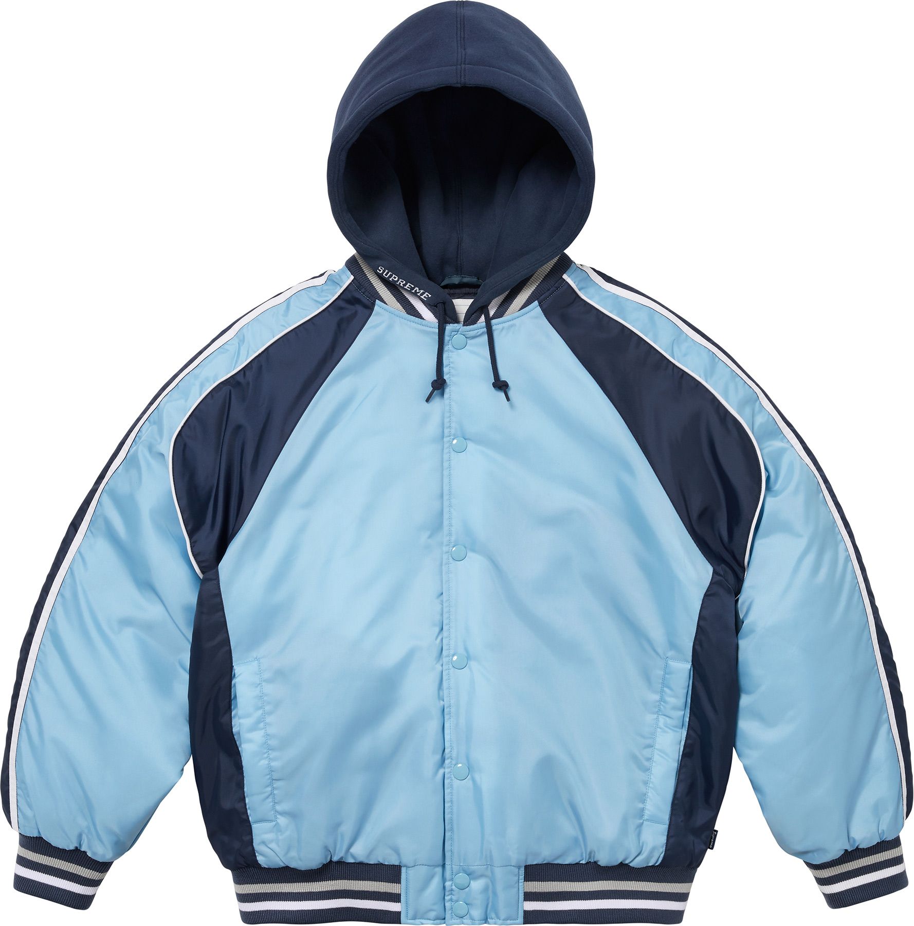ウォームアップウェア Supreme NCAA Hooded Stadium Jacket Black Supreme Hooded Stadium Jacket (SS24) - $238
