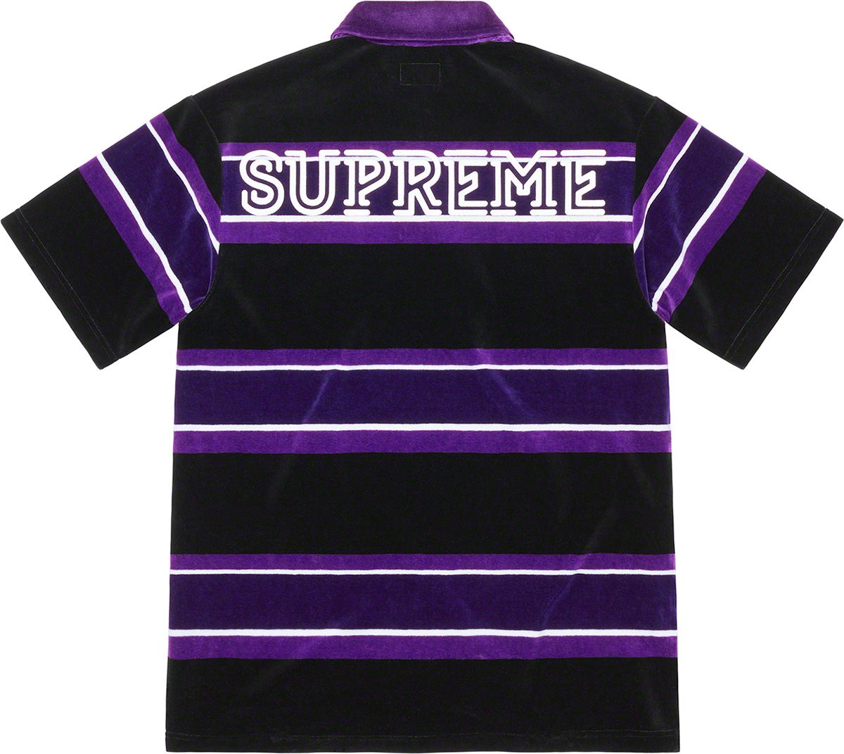 Stripe Velour Polo – Supreme