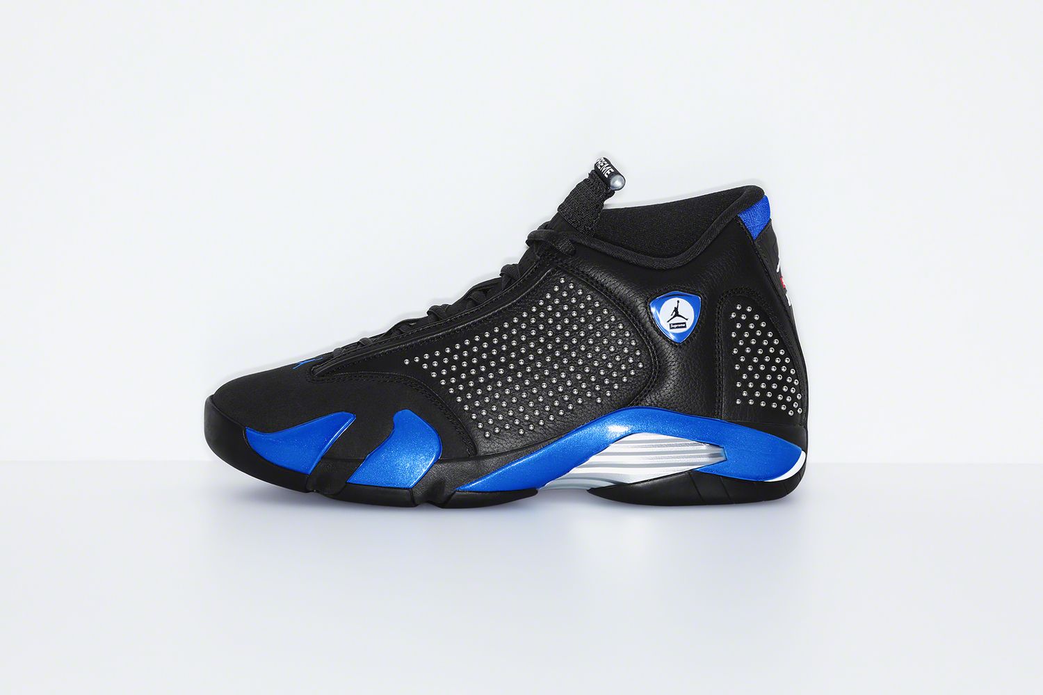 Nike Air Jordan 14 Retro X Supreme Black Varsity Royal Size