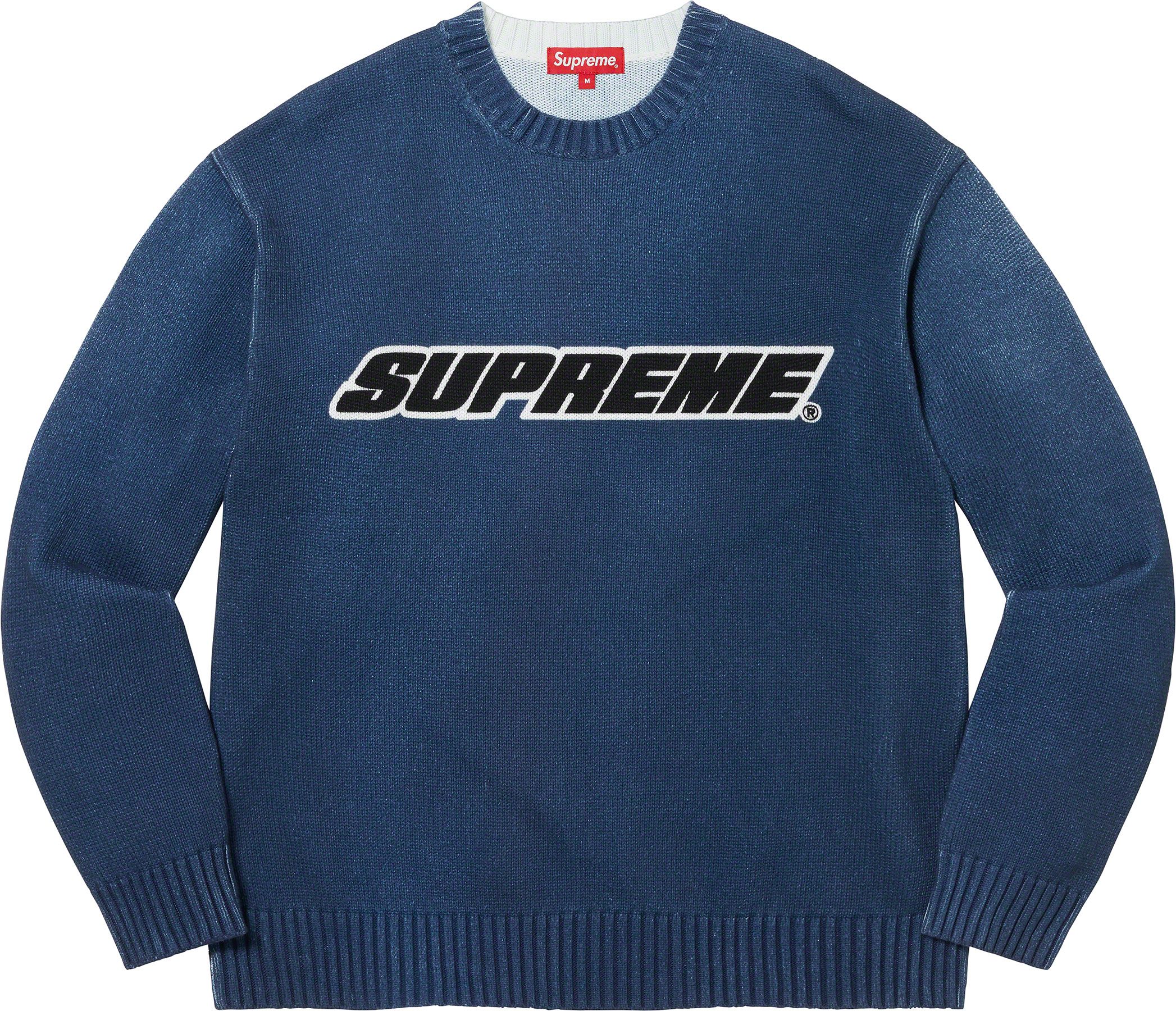 トップス supreme Printed Washed Sweater Supreme Printed Washed Sweater Black Men's - SS23 - US