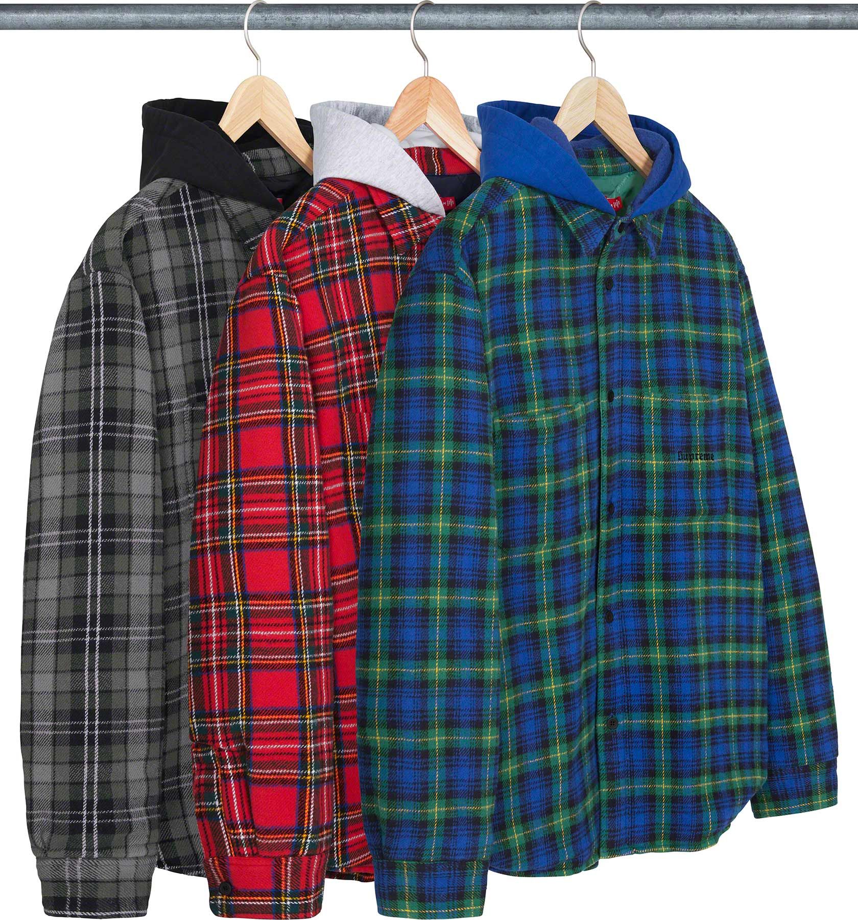 トップス Supreme Tartan Flannel Hooded Shirt Red Supreme Tartan Flannel Hooded Shirt 'Blue' SUP-FW23-232