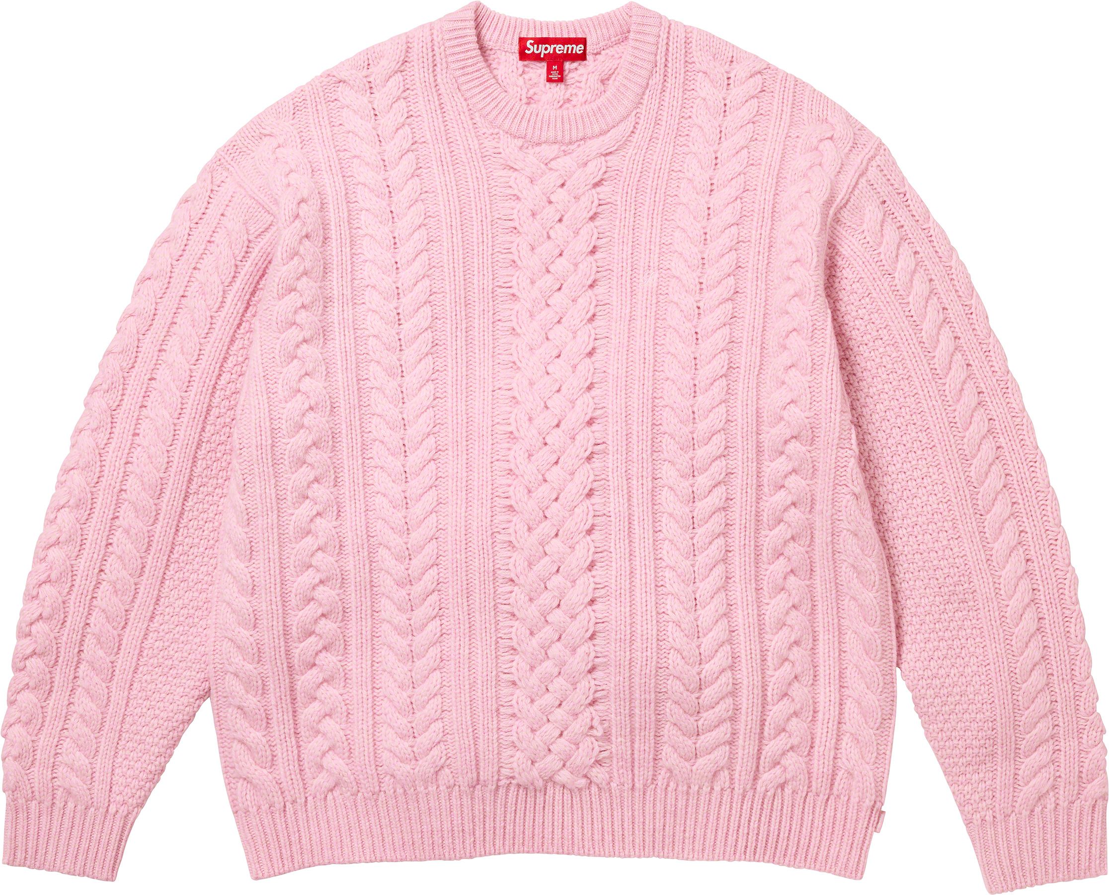 トップス Supreme applique kind knit sweater m Supreme Appliqué Cable Knit Sweater (FW23) - $198