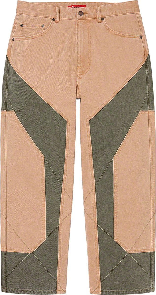 パンツ supreme 22aw 2-Tone Paneled Jean Supreme 2-Tone Paneled Jean (FW22) - $178