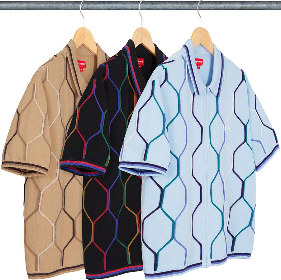 Supreme Bleached Velour L S Polo (SS21) - $118