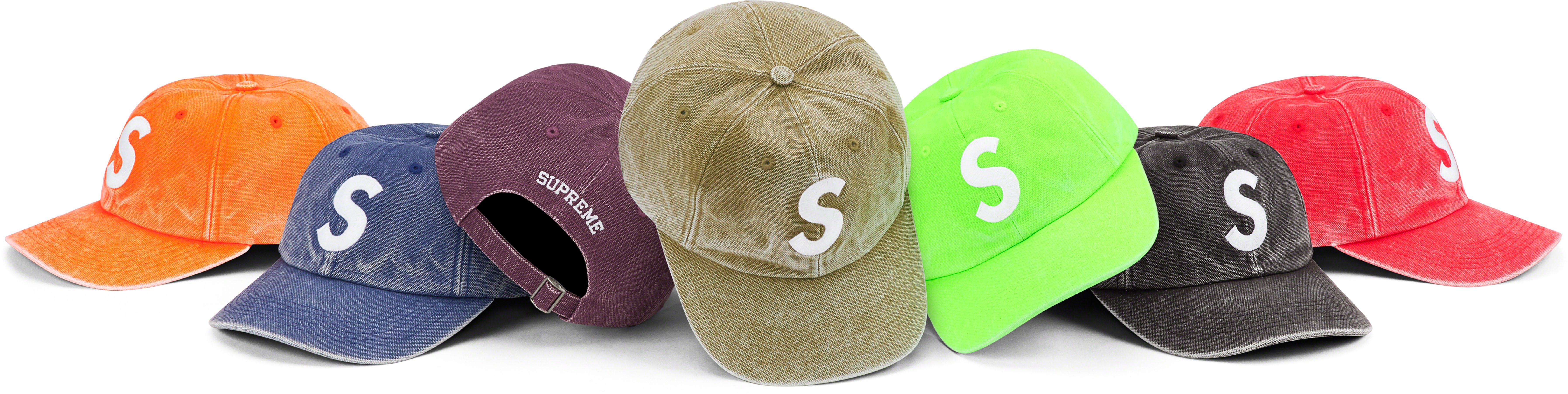 新品　Supreme　Pigment　Coated　S Logo　6-Panel Supreme Pigment Coated S Logo 6-Panel (SS25) - $54