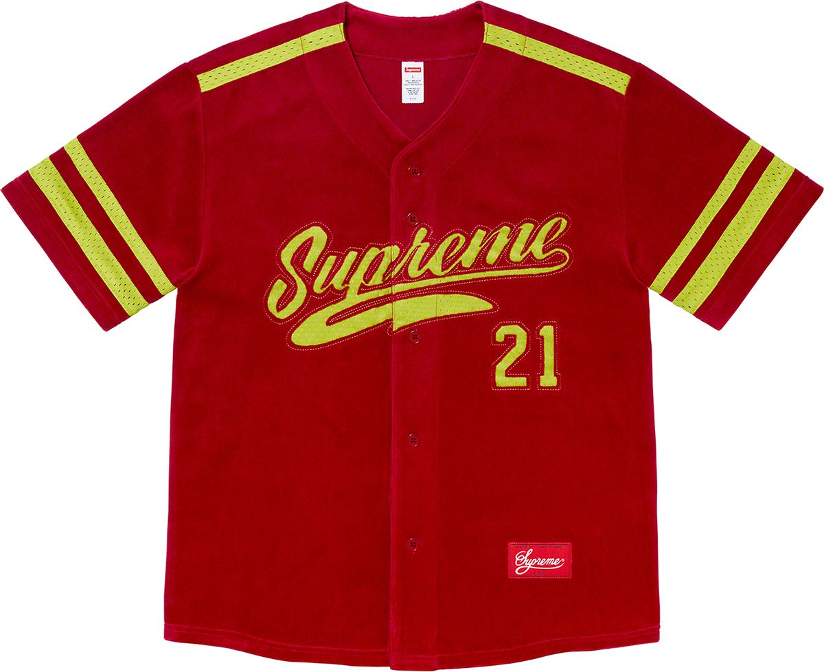 Velour Baseball Jersey – Supreme