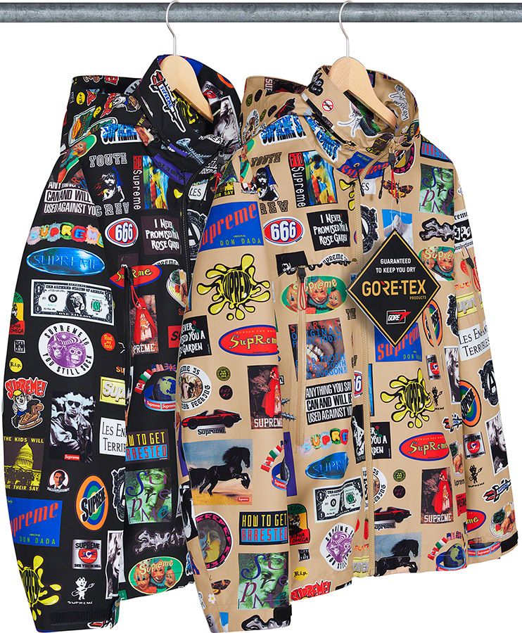 ジャケット・アウター Supreme Gore-Tex Sticker Shell Jacket Supreme GORE-TEX Stickers Shell Jacket 'Multi-Color' SUP