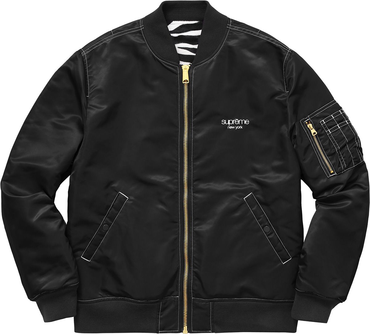 Supreme Contrast Stitch Reversible MA-1 Jacket (SS17) - $328