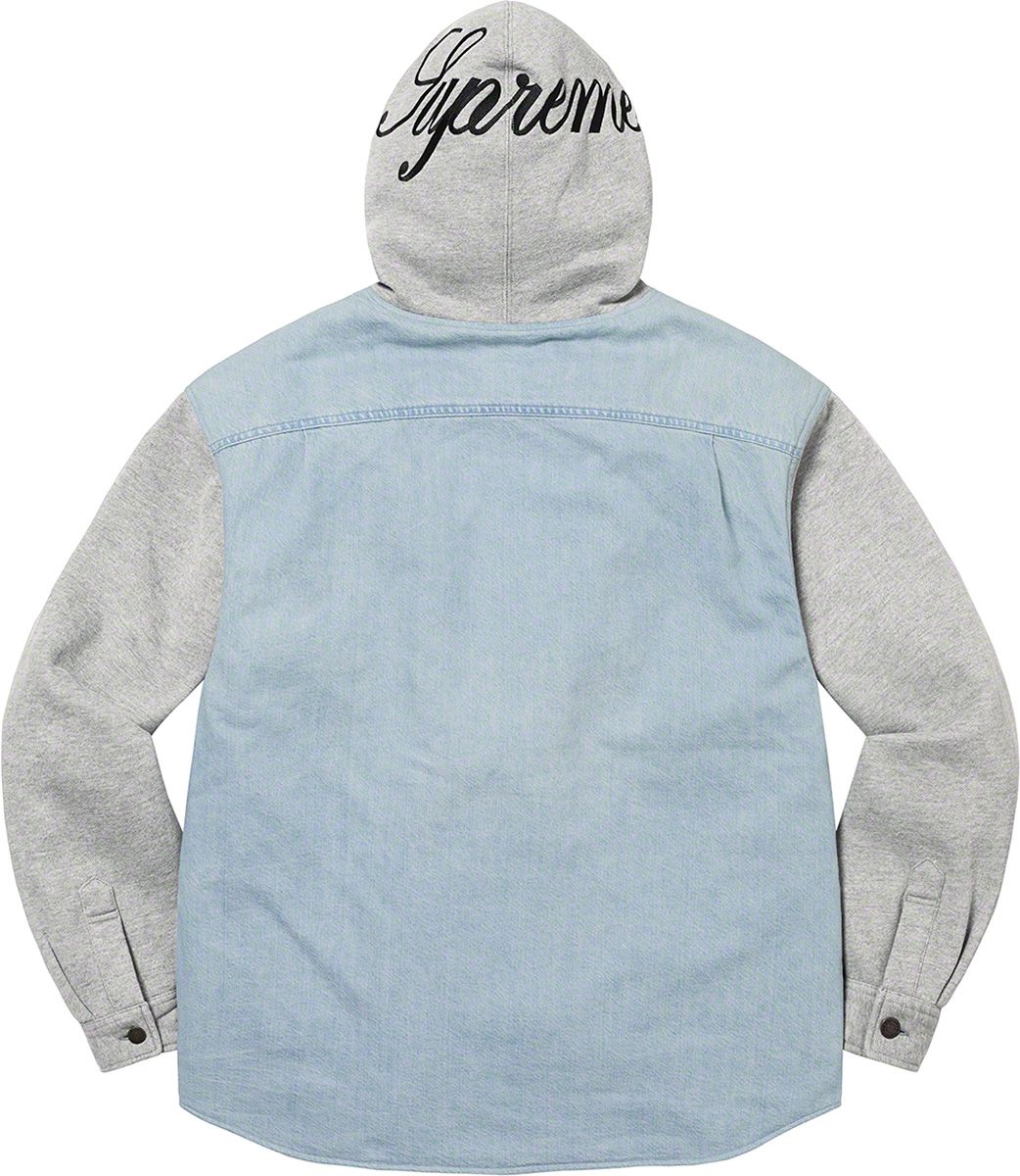 トップス Supreme Fleece Hooded Denim Shirt Supreme Fleece Hooded Denim Shirt (FW22) - $148