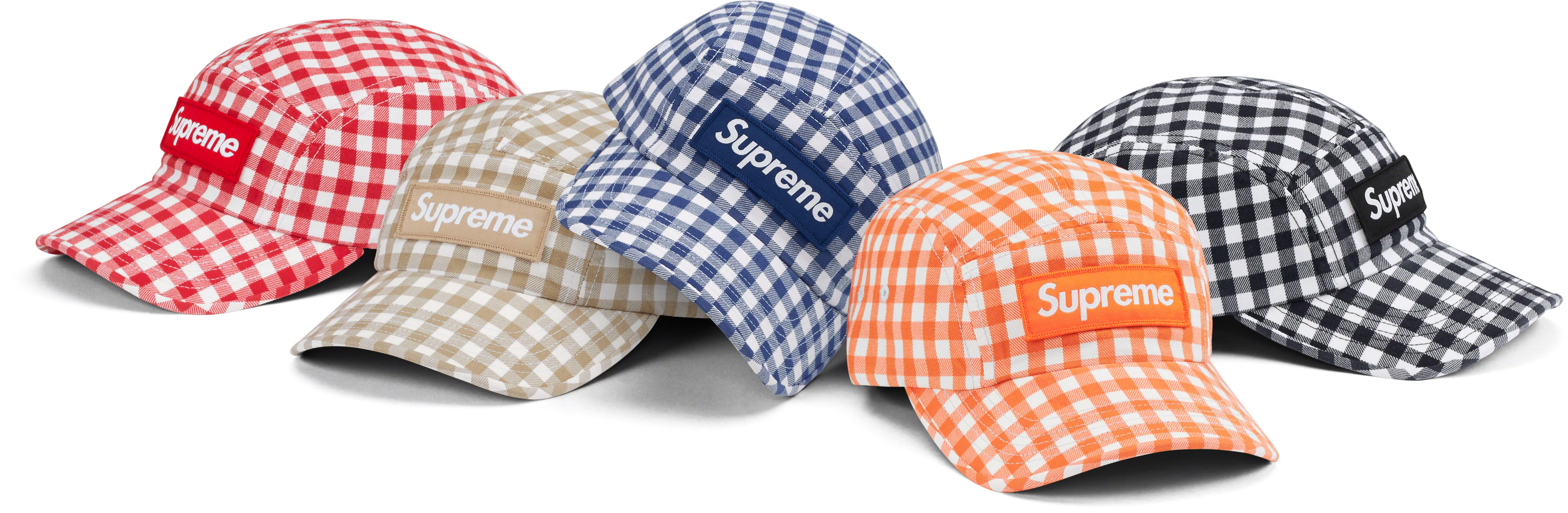 Brand New Supreme Gingham Camp Cap In Tan. | eBay
